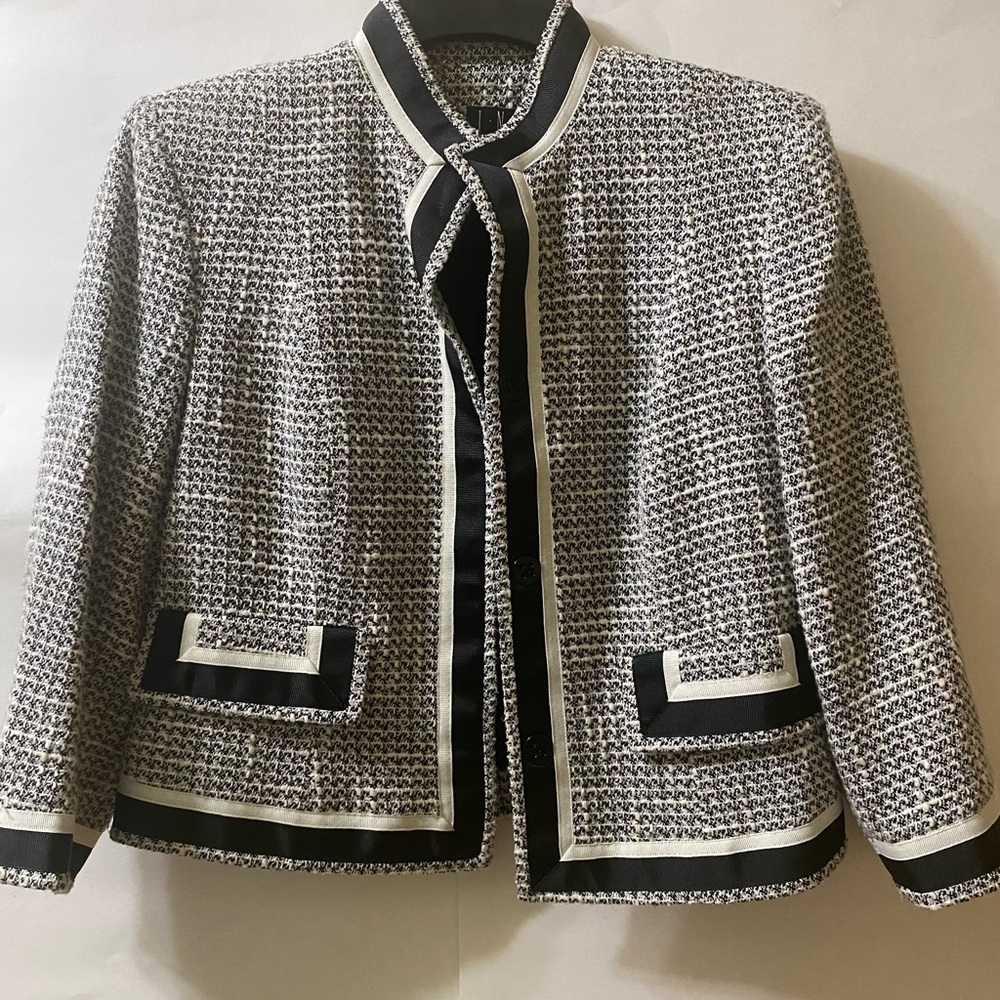 INC jacket cream and black, in great condition.